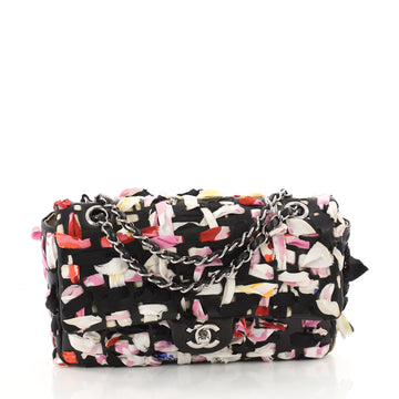 CC Scarf Flap Bag Silk and Lambskin Medium