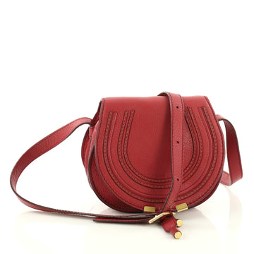 Chloe Marcie Crossbody Bag Leather Mini Red 3492503