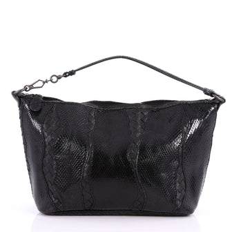 Bottega Veneta Zip Hobo Snakeskin with Intrecciato Nappa 3492701