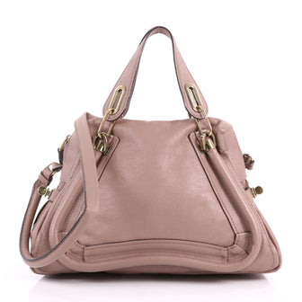 Chloe Paraty Top Handle Bag Leather Medium Pink 3493002