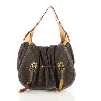 Louis Vuitton Kalahari Handbag Monogram Canvas GM Brown 3493202