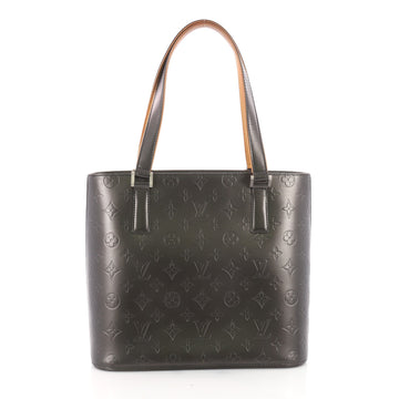 Louis Vuitton Mat Stockton Handbag Monogram Vernis Gray 3493301