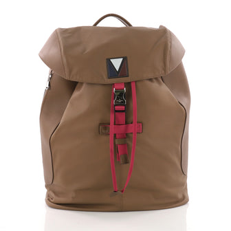 Louis Vuitton Pulse Backpack Leather and Nylon Brown 3494101