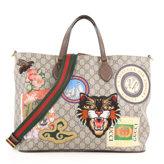 Gucci Convertible Courrier Soft Open Tote GG Coated 3494702