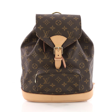 Louis Vuitton Montsouris Backpack Monogram Canvas MM Brown 3496501
