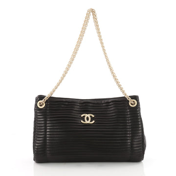 Chanel CC Accordion Chain Tote Pleated Lambskin Medium 3497006