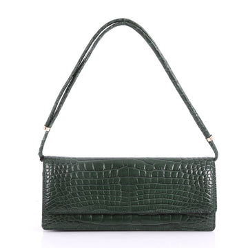 Valentino Flap Clutch Alligator Long Green 3497301