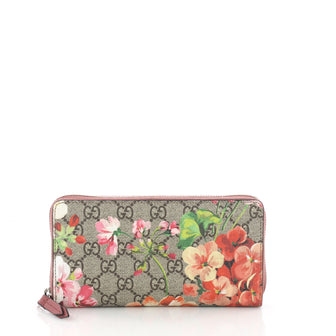 Gucci Zip Around Wallet Blooms Print GG Coated Canvas 3497803