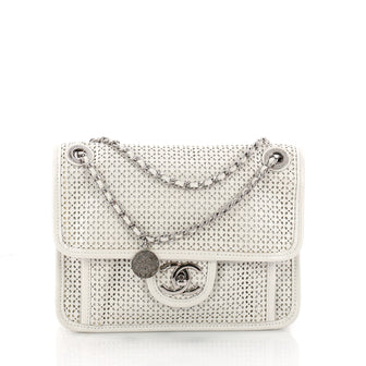 Up In The Air Flap Bag Perforated Leather Small
