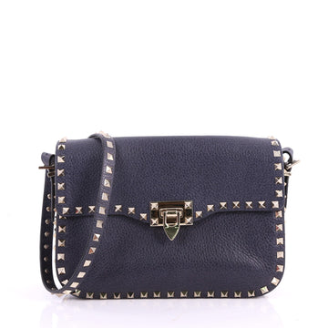 Valentino Rockstud Flip Lock Flap Bag Leather Medium 3498804