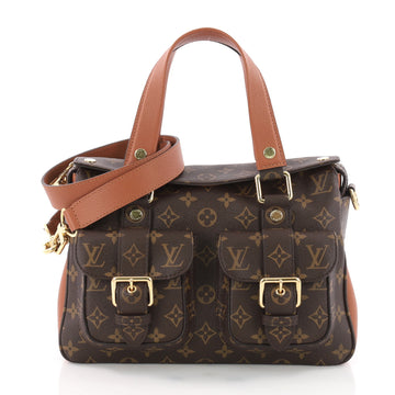 Louis Vuitton Manhattan NM Handbag Monogram Canvas with Brown 3499201