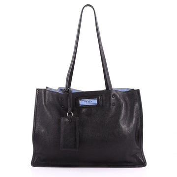 Prada Etiquette Tote Glace Calf Medium Black 3500604