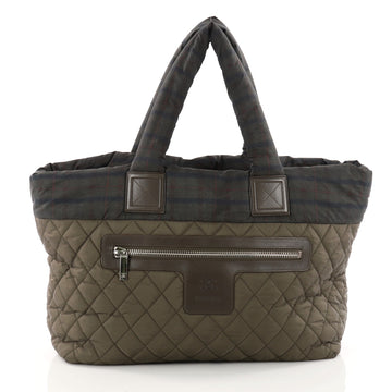 Coco Cocoon Zipped Tote Quilted Printed Nylon Medium