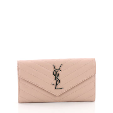 Saint Laurent Classic Monogram Flap Wallet Matelasse 3502604