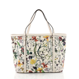 Gucci Nice Tote Floral Printed Leather Medium Neutral 3502701