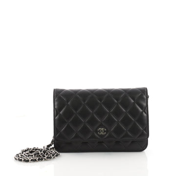 Chanel Wallet on Chain Quilted Lambskin Black 3502703