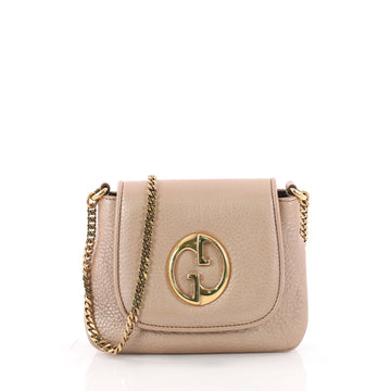 Gucci 1973 Crossbody Bag Leather Small Neutral 3503004