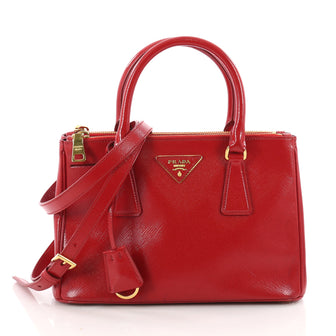 Prada Double Zip Lux Tote Vernice Saffiano Leather Mini 3504001