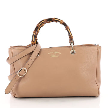 Gucci Bamboo Shopper Tote Leather Medium Pink 3504102