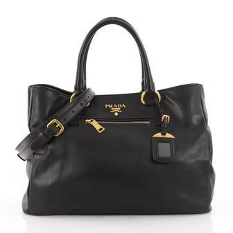 Prada Front Pocket Convertible Tote Soft Calfskin Medium 3504201