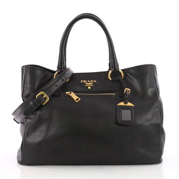 Prada Front Pocket Convertible Tote Soft Calfskin Medium 3504201