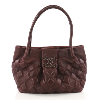 Chanel Sloane Square Tote 3D Quilted Calfskin Small Red 3504901