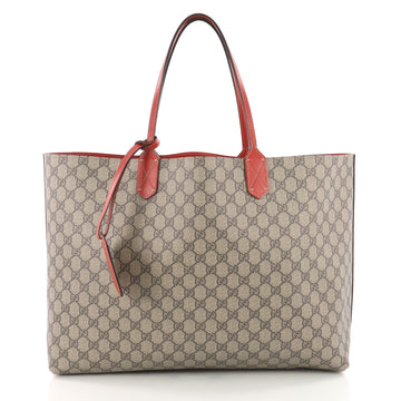 Gucci Reversible Tote GG Print Leather Medium Brown 3505403