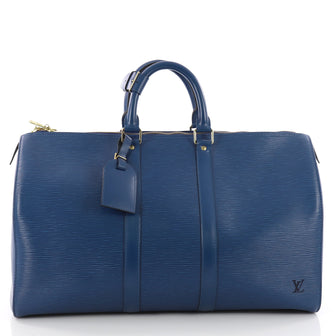Louis Vuitton Keepall Bag Epi Leather 45 Blue 3506202