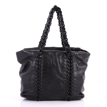 Chanel Modern Chain Zip Tote Calfskin Large Black 3508601