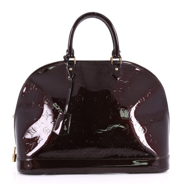 Louis Vuitton Alma Handbag Monogram Vernis GM Red 3508602
