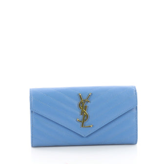 Saint Laurent Classic Monogram Flap Wallet Matelasse 3509802