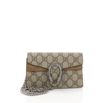 Gucci Dionysus Handbag GG Coated Canvas Super Mini Brown 3510101