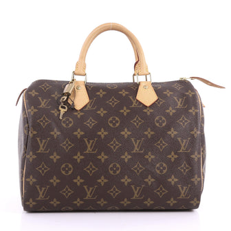 Louis Vuitton Speedy Handbag Monogram Canvas 30 Brown 3510501