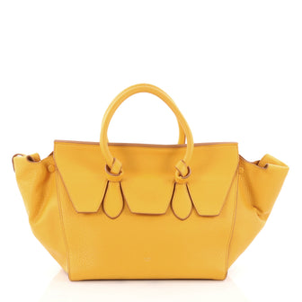 Celine Tie Knot Tote Grainy Leather Small Yellow 3511001