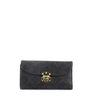 Louis Vuitton Amelia Wallet Mahina Leather Black 3512301