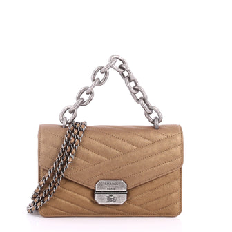 Chanel Convertible Gabrielle Flap Bag Chevron Leather 3513601
