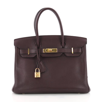 Hermes Birkin Handbag Purple Togo with Gold Hardware 30 3514601
