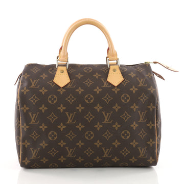 Louis Vuitton Speedy Handbag Monogram Canvas 30 Brown 3515201