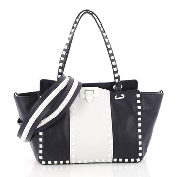 Valentino Free Rockstud Tote Soft Leather Small Blue 3515904