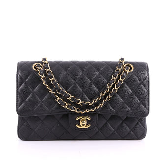 Chanel Classic Double Flap Bag Quilted Caviar Medium 3516801