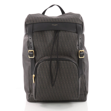  Saint Laurent Hunting Backpack Coated Monogram Canvas Black 3516901