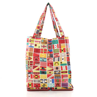 Hermes Silky Pop Tote Printed Silk Red 3517703