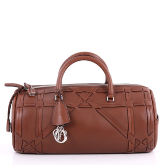 Christian Dior Connect Duffle Bag Giant Cannage Woven Brown 3517704