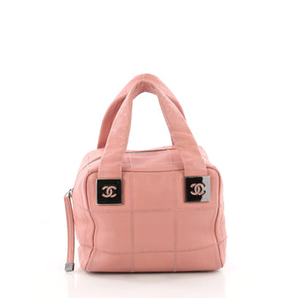 Chanel Square Stitch Bowler Bag Quilted Caviar Small 3518101