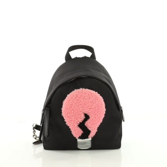 Fendi Light Bulb Backpack Nylon with Shearling Mini 3518105