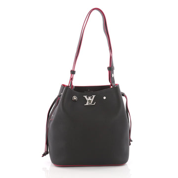 Louis Vuitton Lockme Bucket Bag Leather Black 3518301