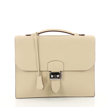 Hermes Sac a Depeche Handbag Epsom 27 Neutral 3518601