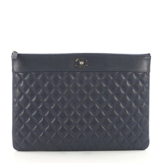 Chanel Mademoiselle Vintage O Case Clutch Quilted 3518801