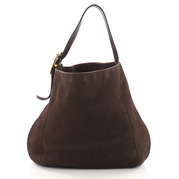 Gucci Ribot Horse Heads Hobo Nubuck Large Brown 3518901
