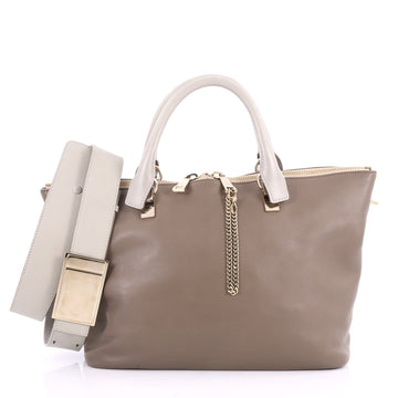 Chloe Bicolor Baylee Satchel Leather Medium Brown 3519504